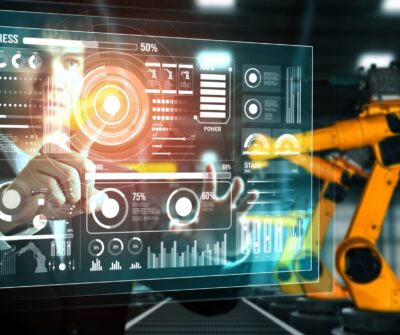Advanced robot arm system for digital industry and factory robotic technology